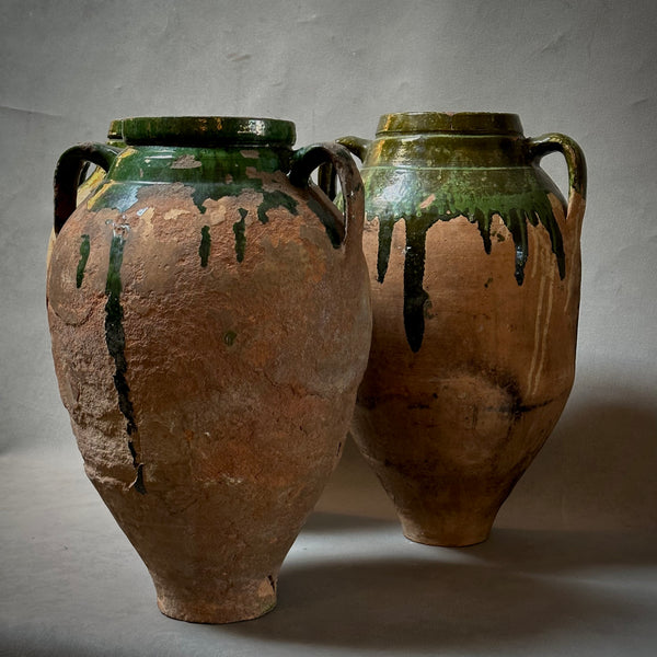 Vintage Greek Terracotta 2 Handle Olive Oil Pot #3255 (1) – Fossil