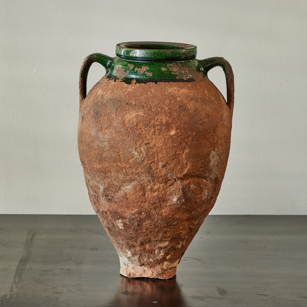 Vintage Greek Terracotta 2 Handle Olive Oil Pot #3395 – Fossil