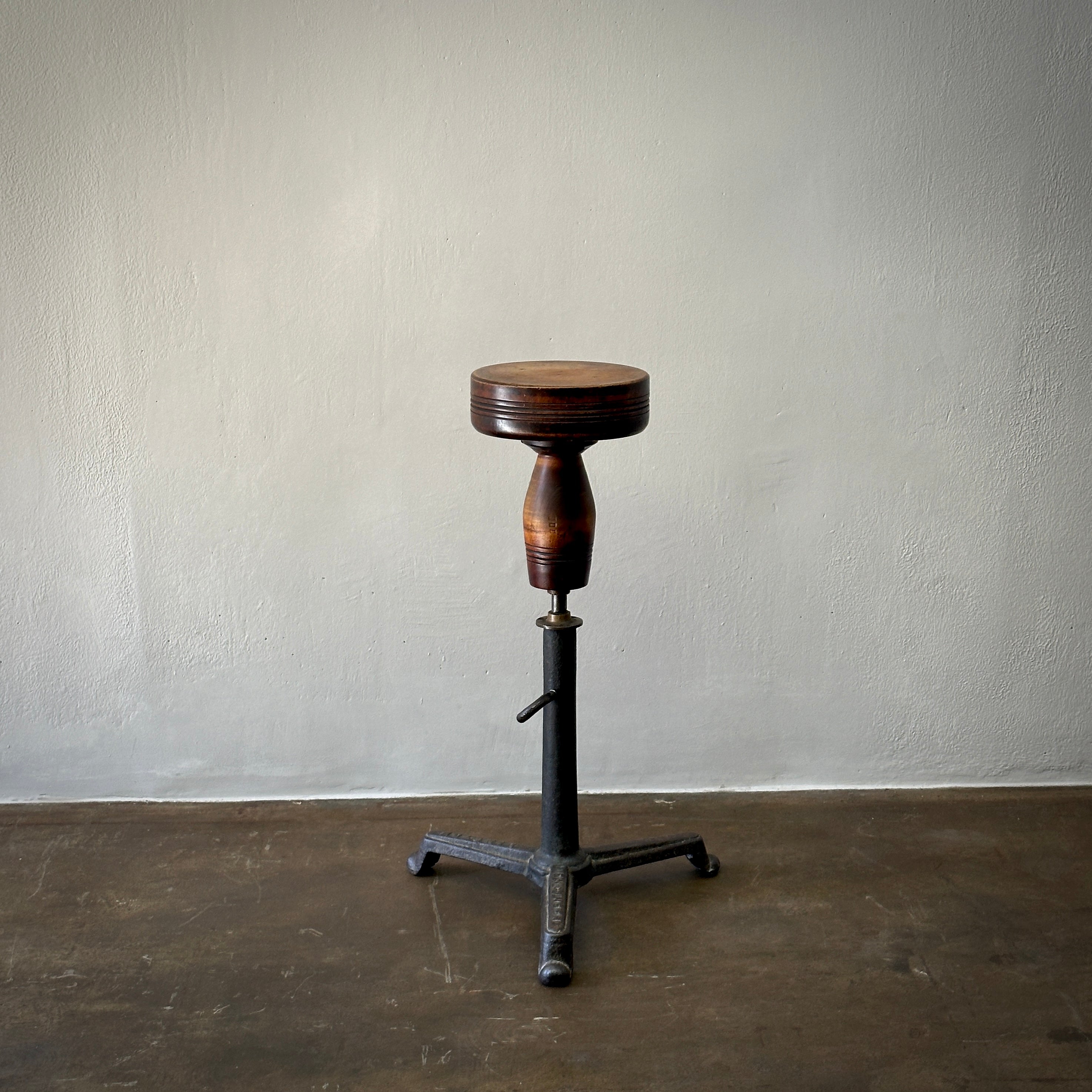 Wood & Cast Iron Table or Stool