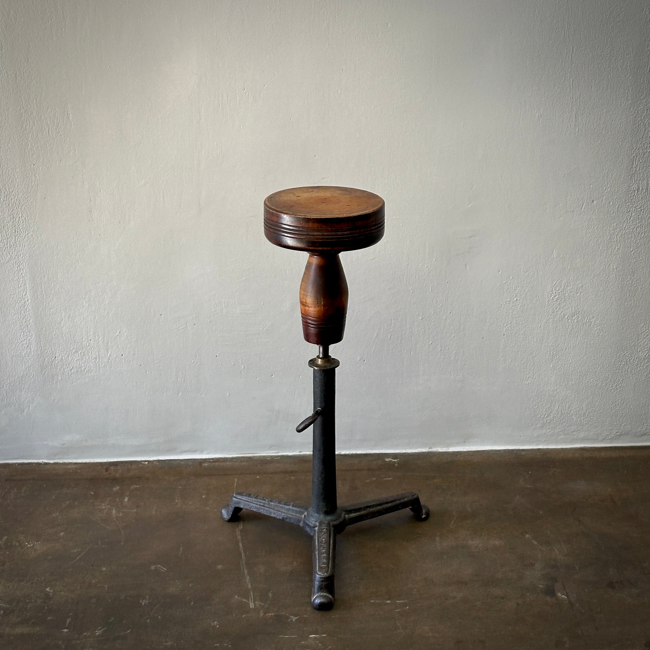 Wood & Cast Iron Table or Stool