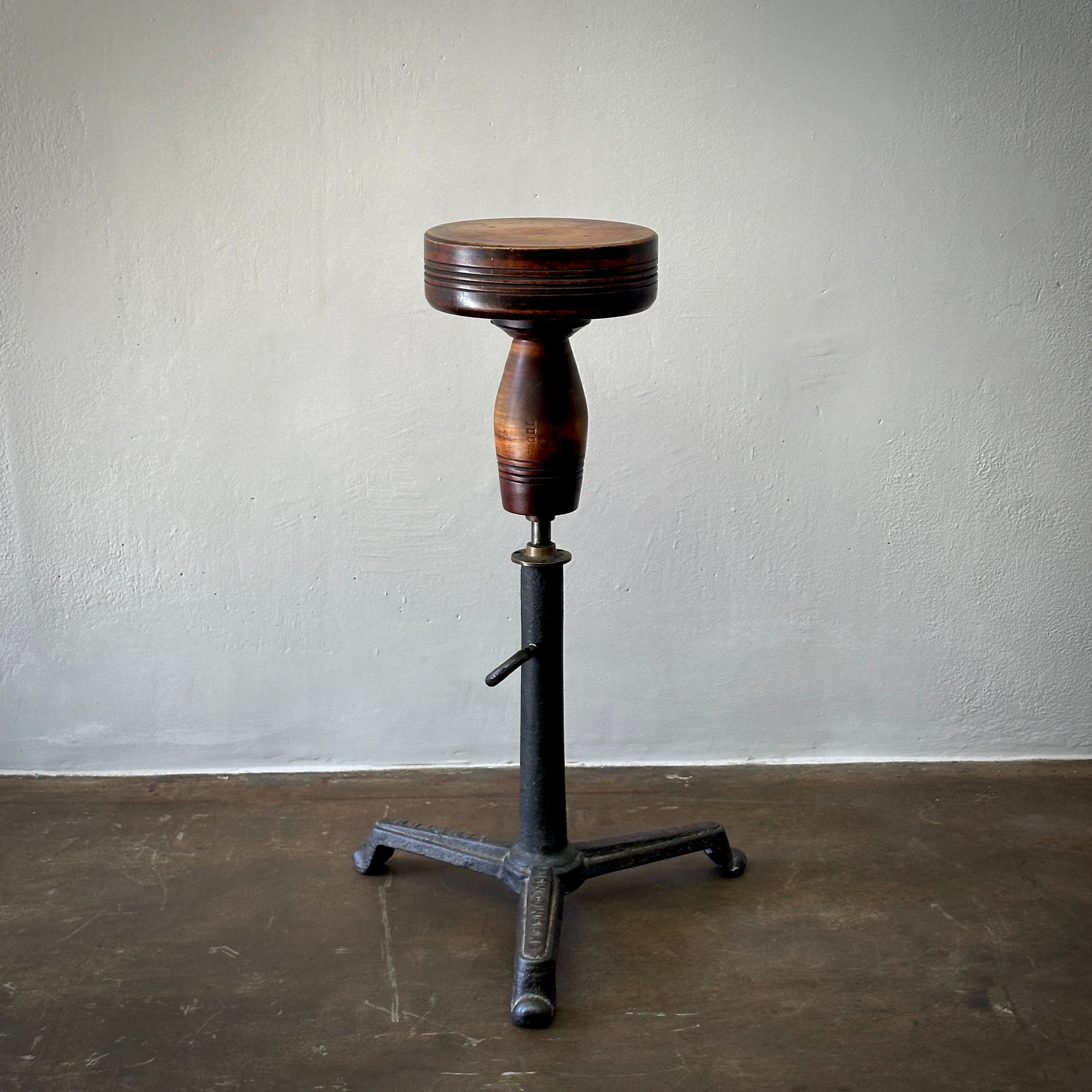 Wood & Cast Iron Table or Stool