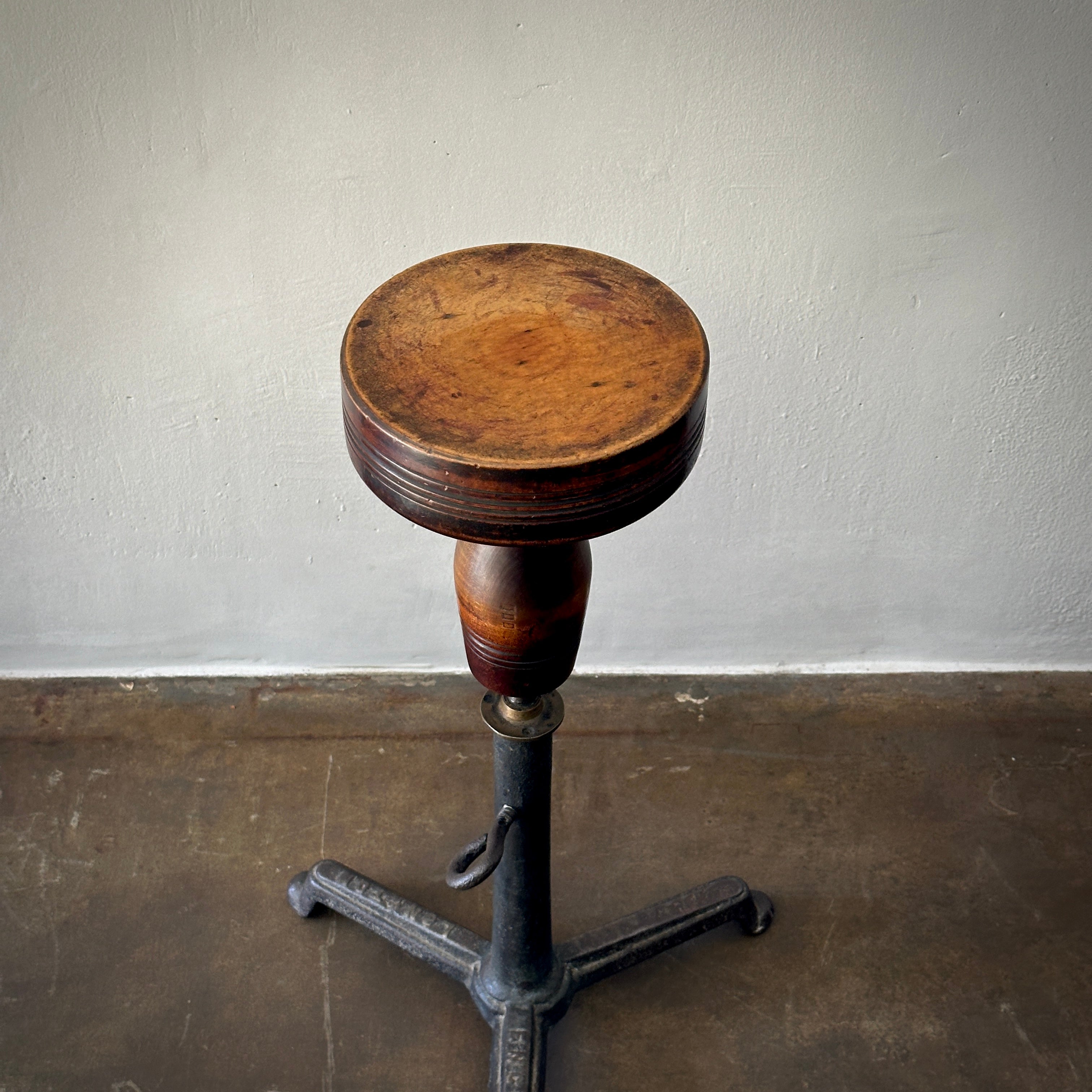 Wood & Cast Iron Table or Stool