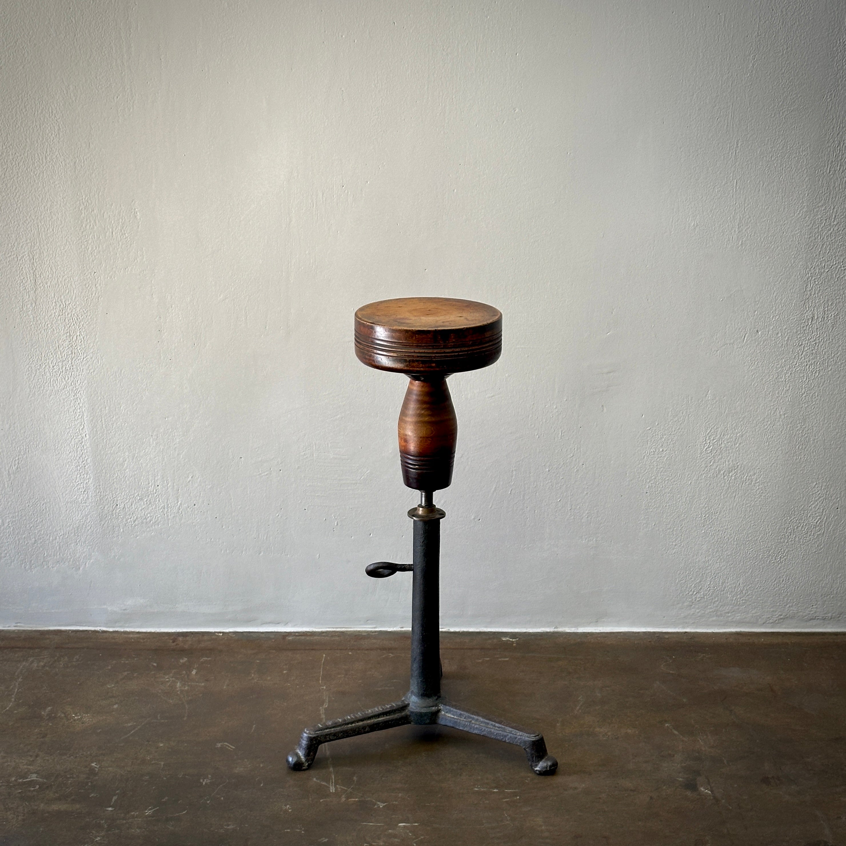 Wood & Cast Iron Table or Stool