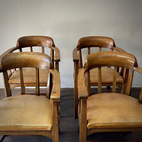 Set of Four Dining or Library Chairs