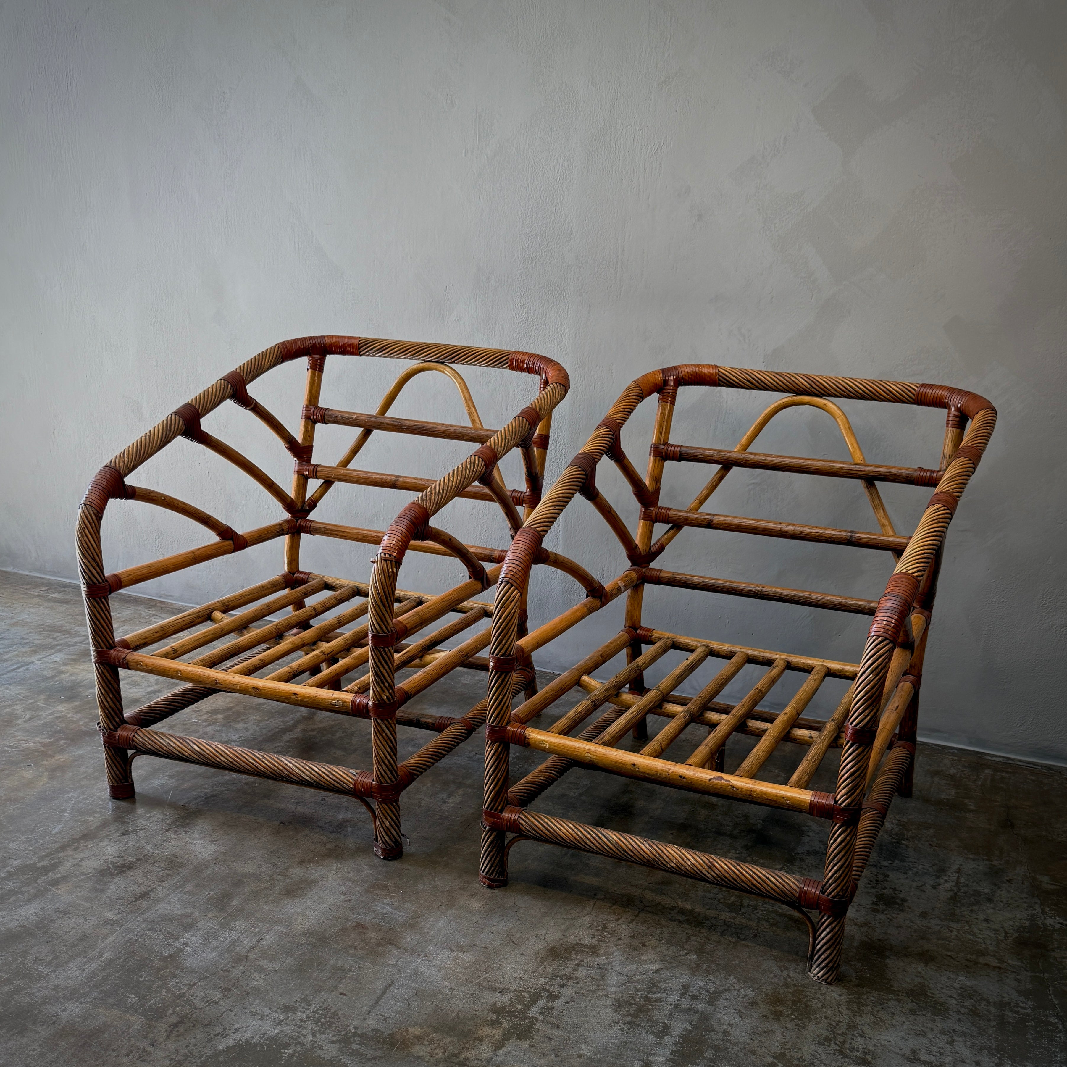 Pair of Rattan Chairs