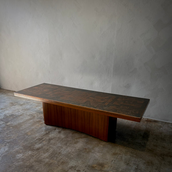 Copper Top Coffee Table