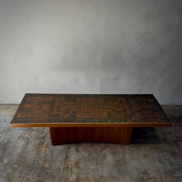 Copper Top Coffee Table