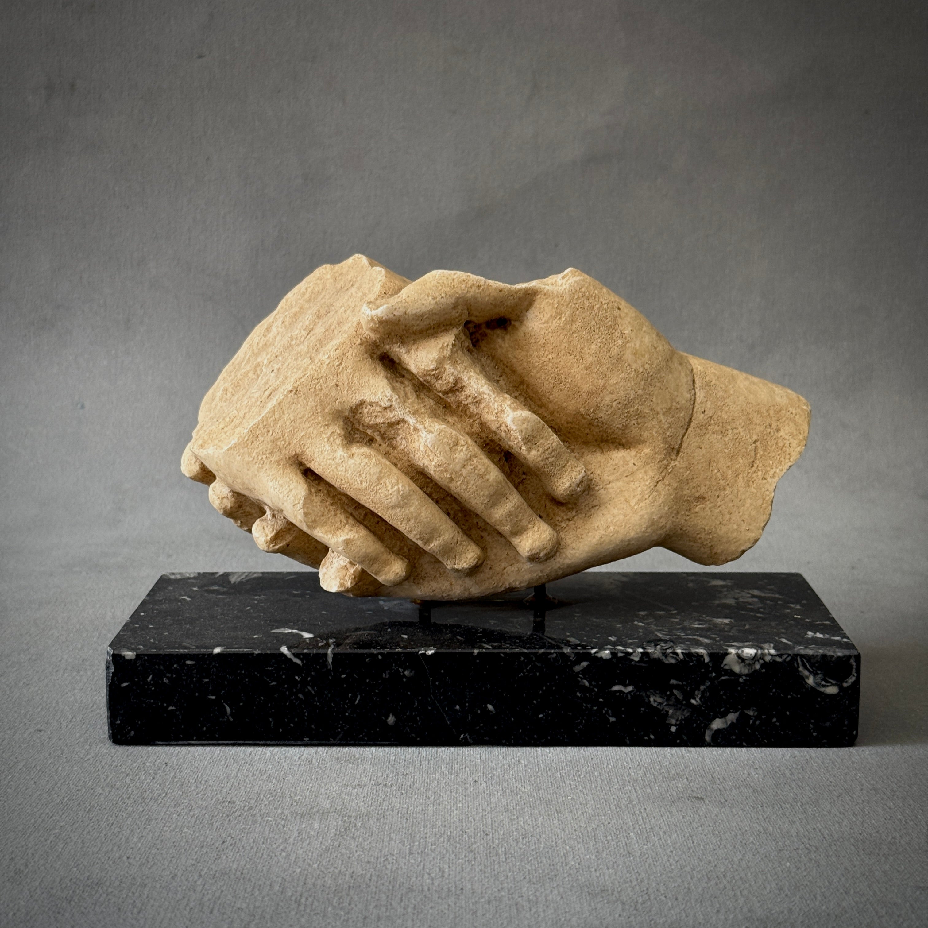 Resin Sculpture titled "Ancient Handshake"