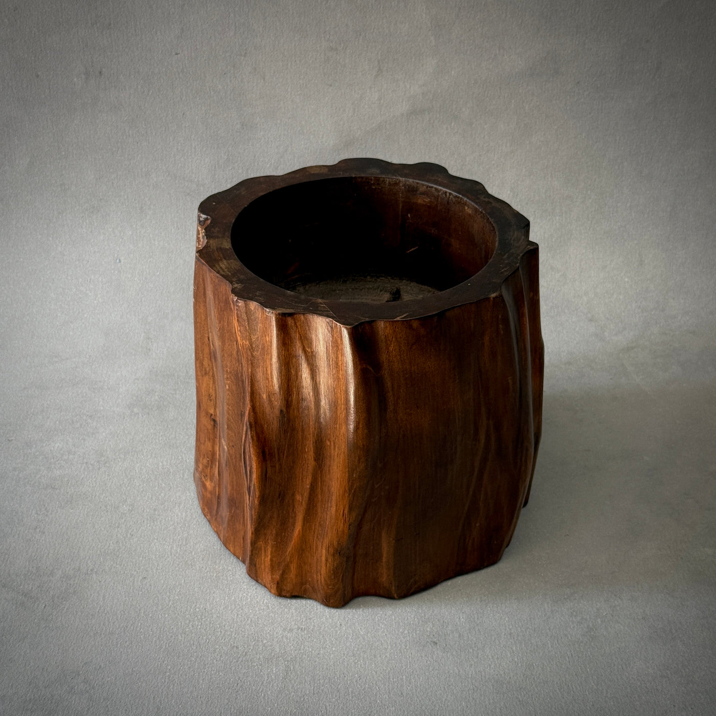 Carved Wooden Vessel