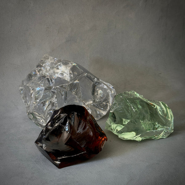 Set of three Glass Sculptures