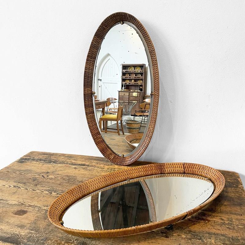 Pair Oval Mirrors