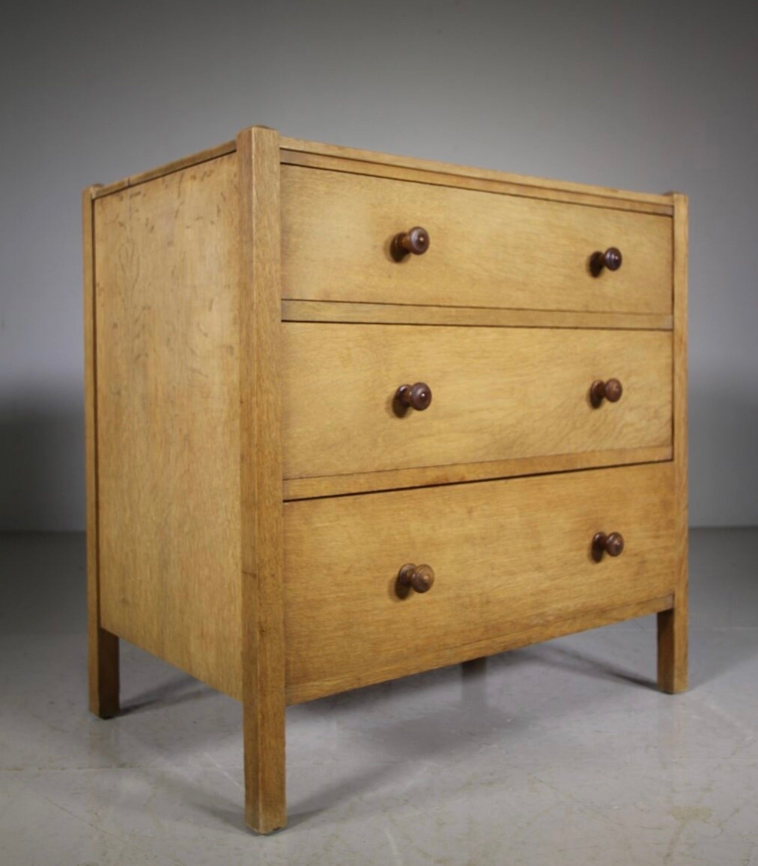 Early 20th Century White Oak Chest of Drawers by Heals