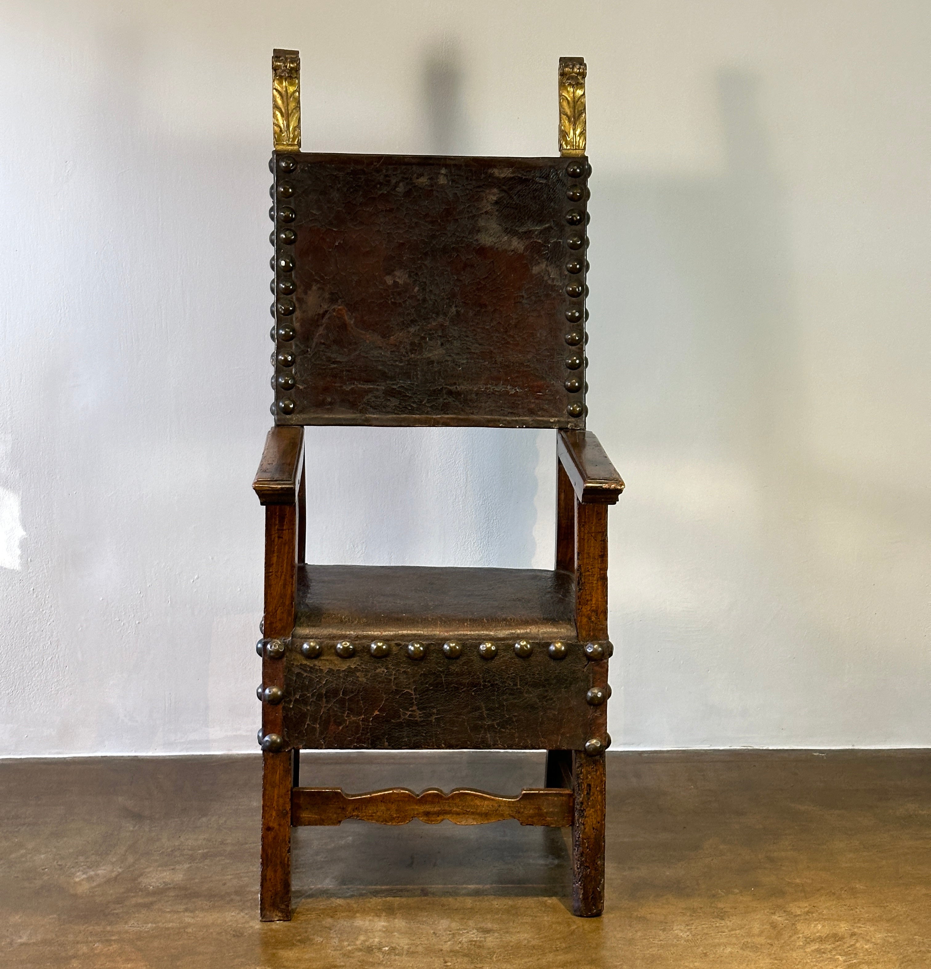 Tall Armorial Arm Chair