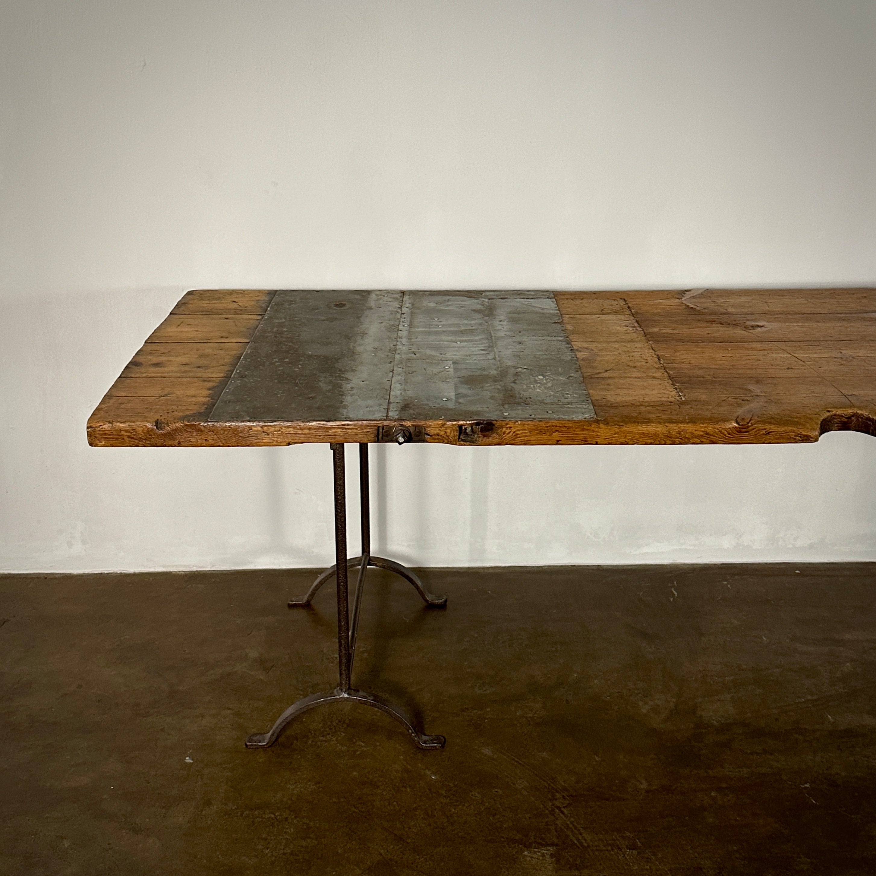 Large Wood Industrial Work Table