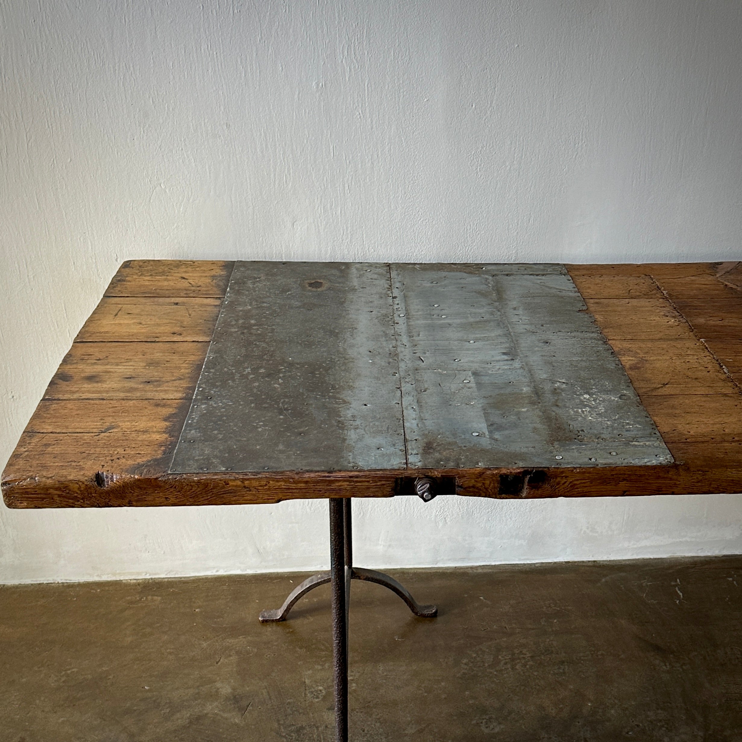 Large Wood Industrial Work Table