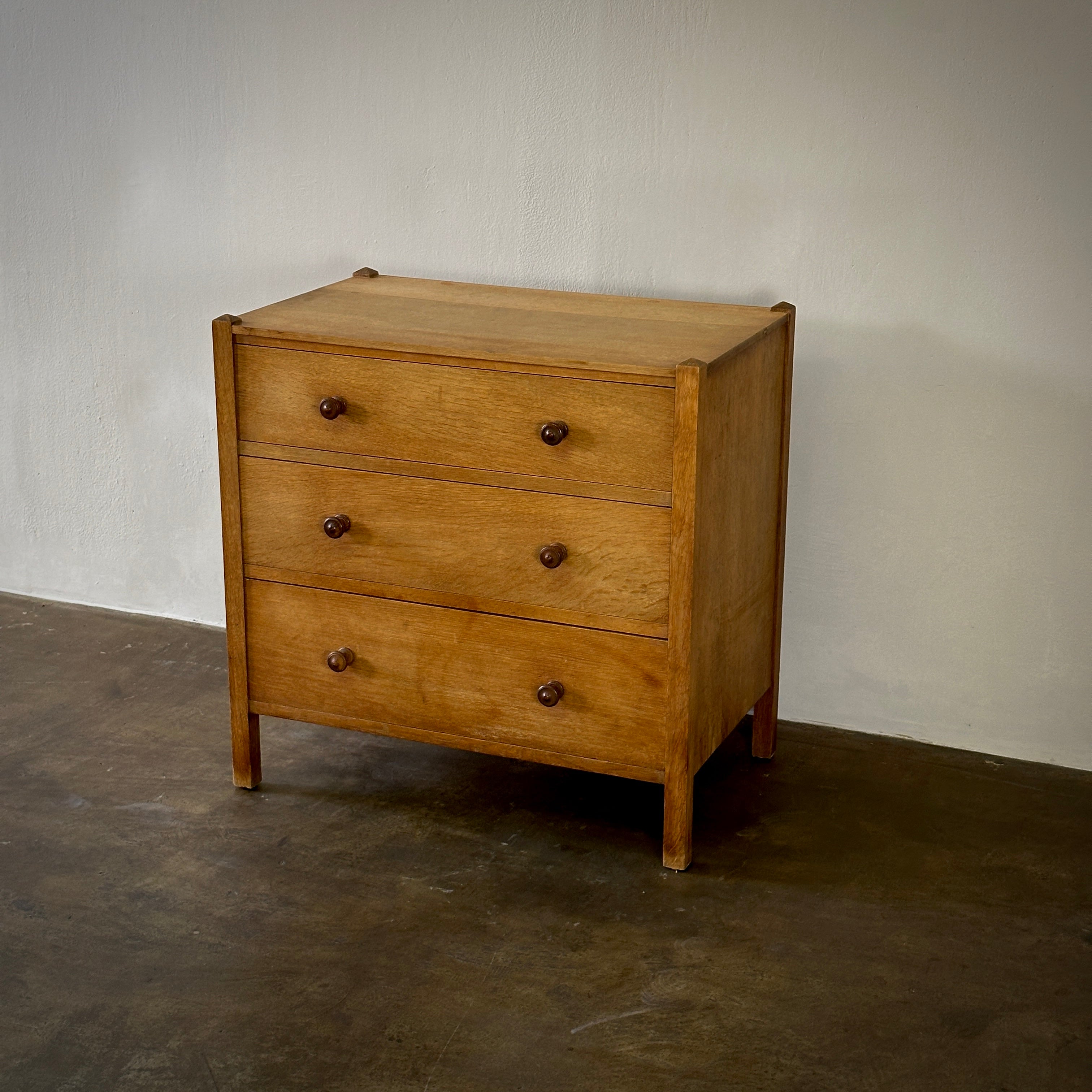 Early 20th Century White Oak Chest of Drawers by Heals