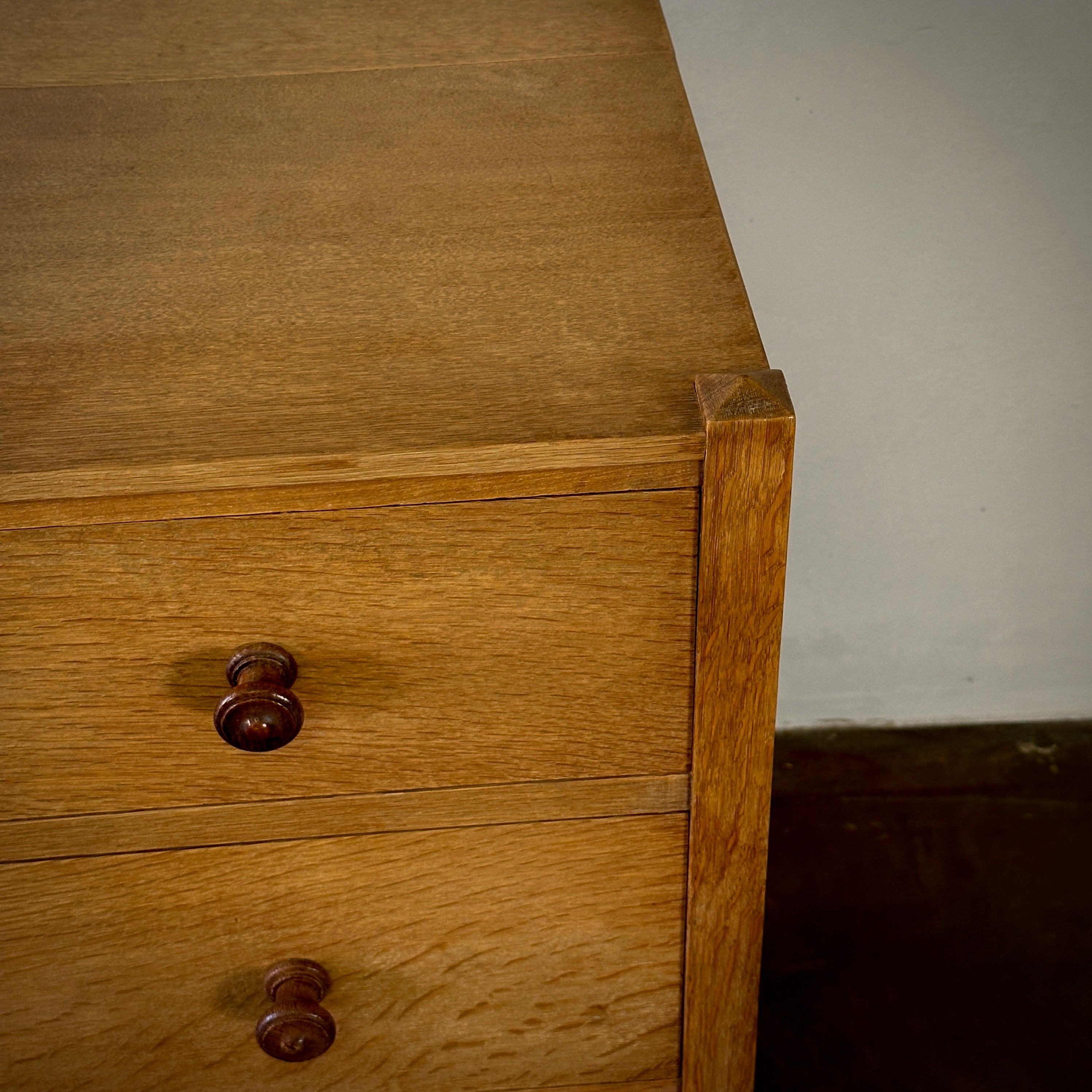 Early 20th Century White Oak Chest of Drawers by Heals