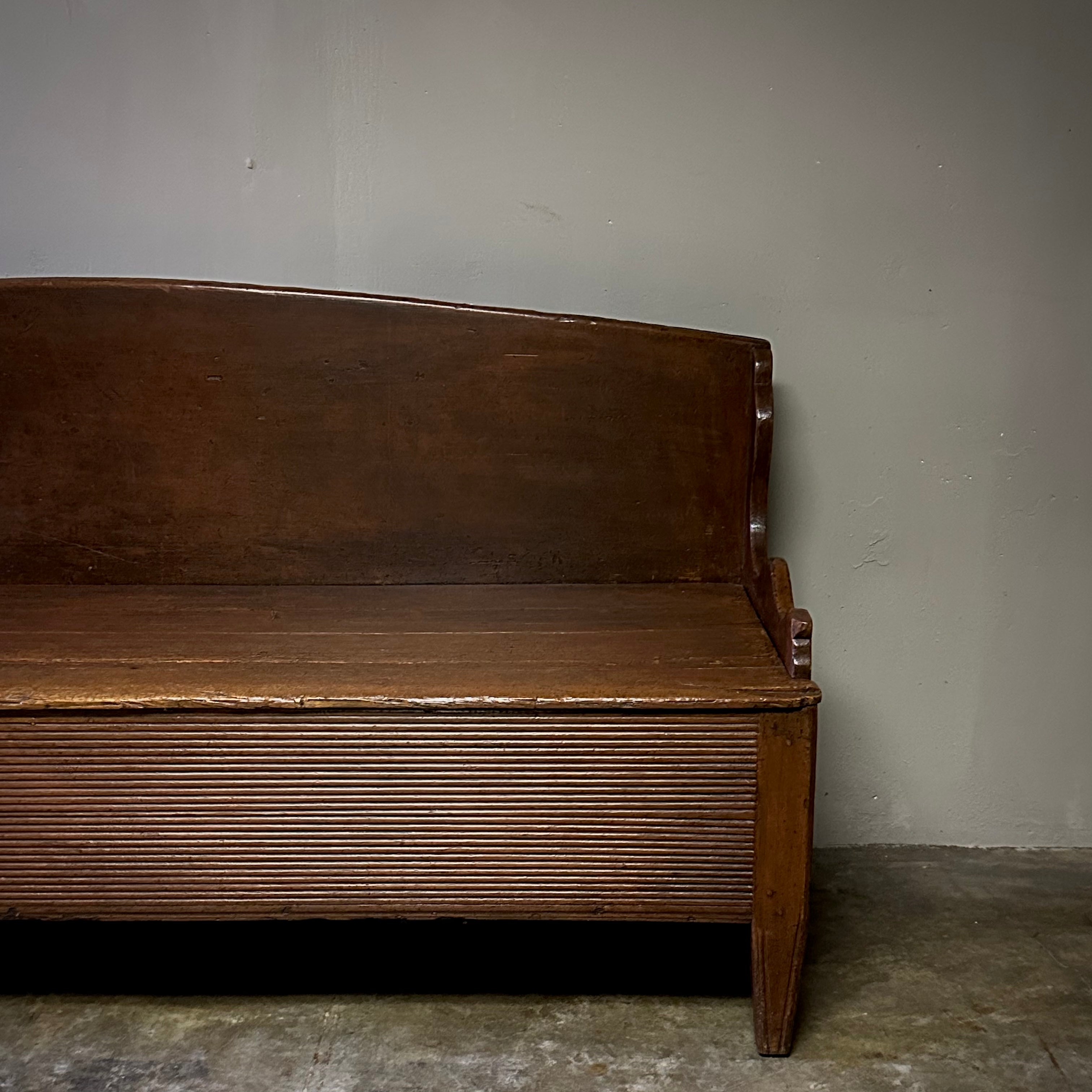 Rustic Swedish Hallway Bench