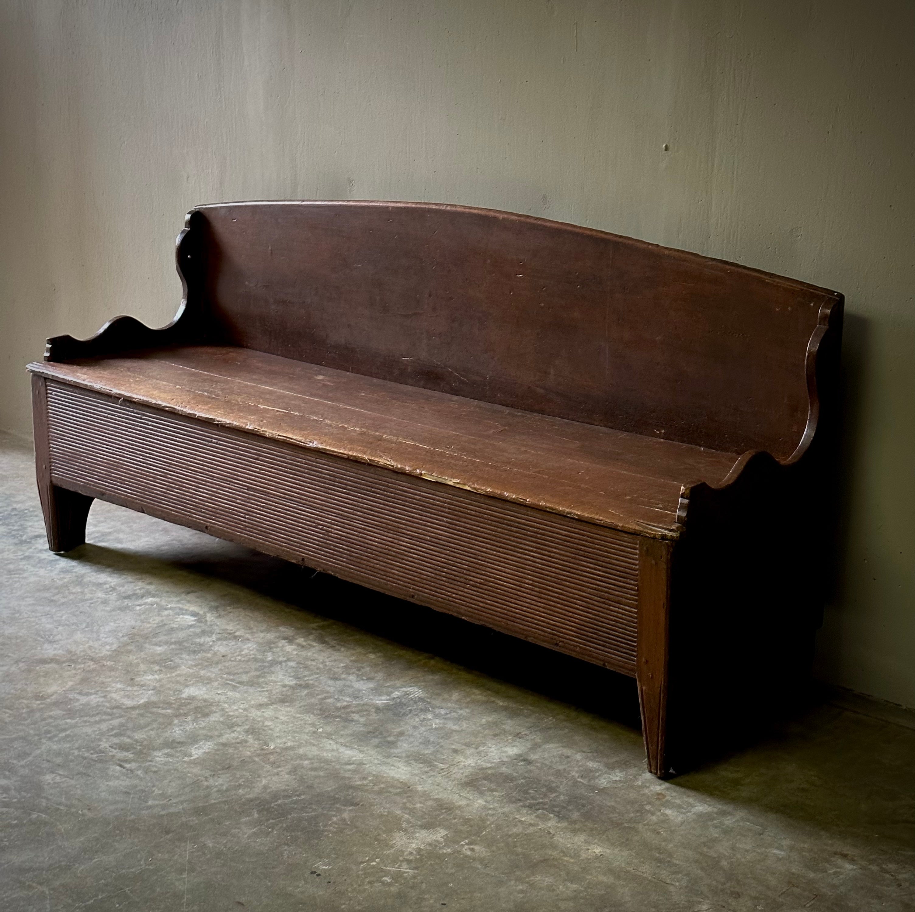 Rustic Swedish Hallway Bench