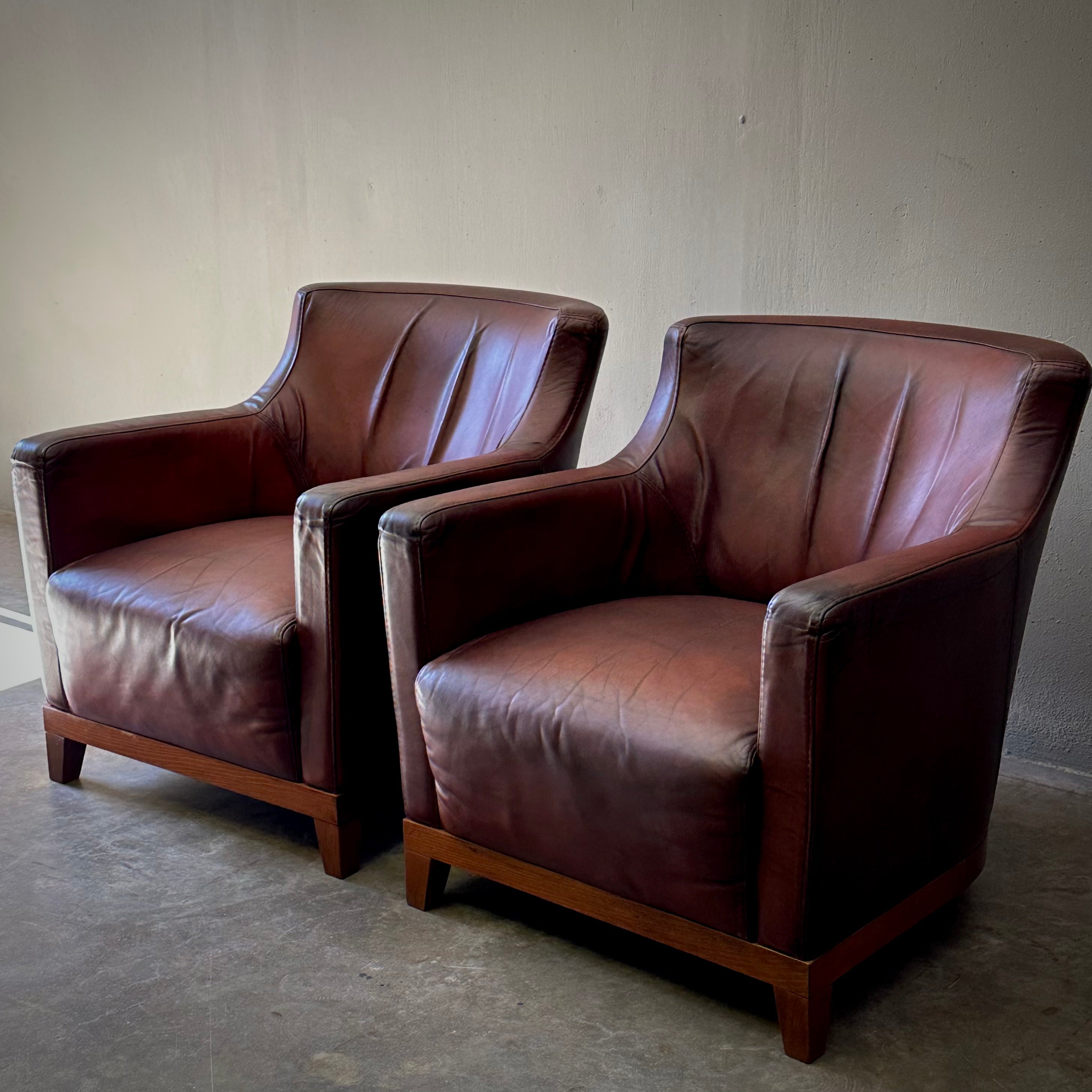 Pair of Dutch Leather Chairs