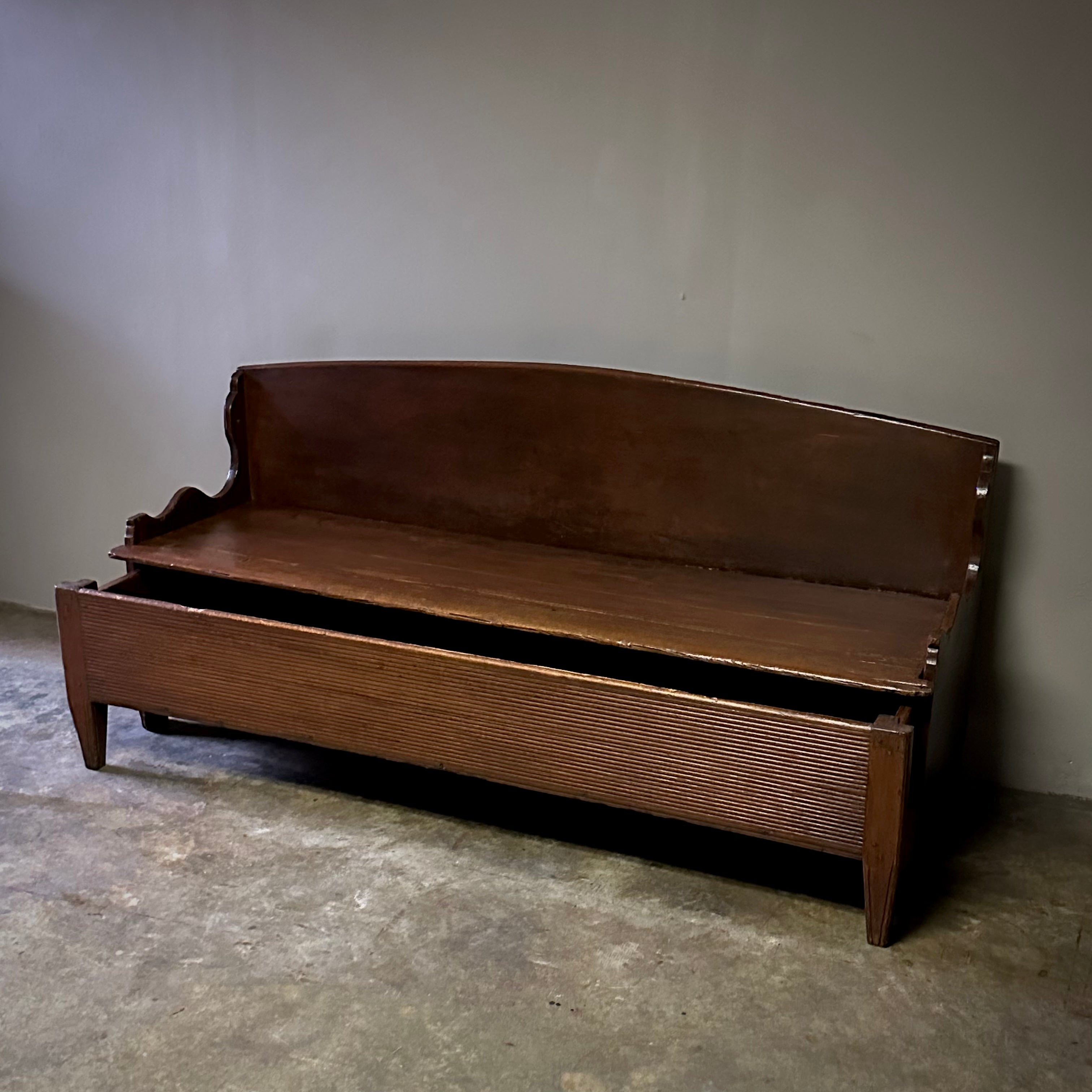 Rustic Swedish Hallway Bench