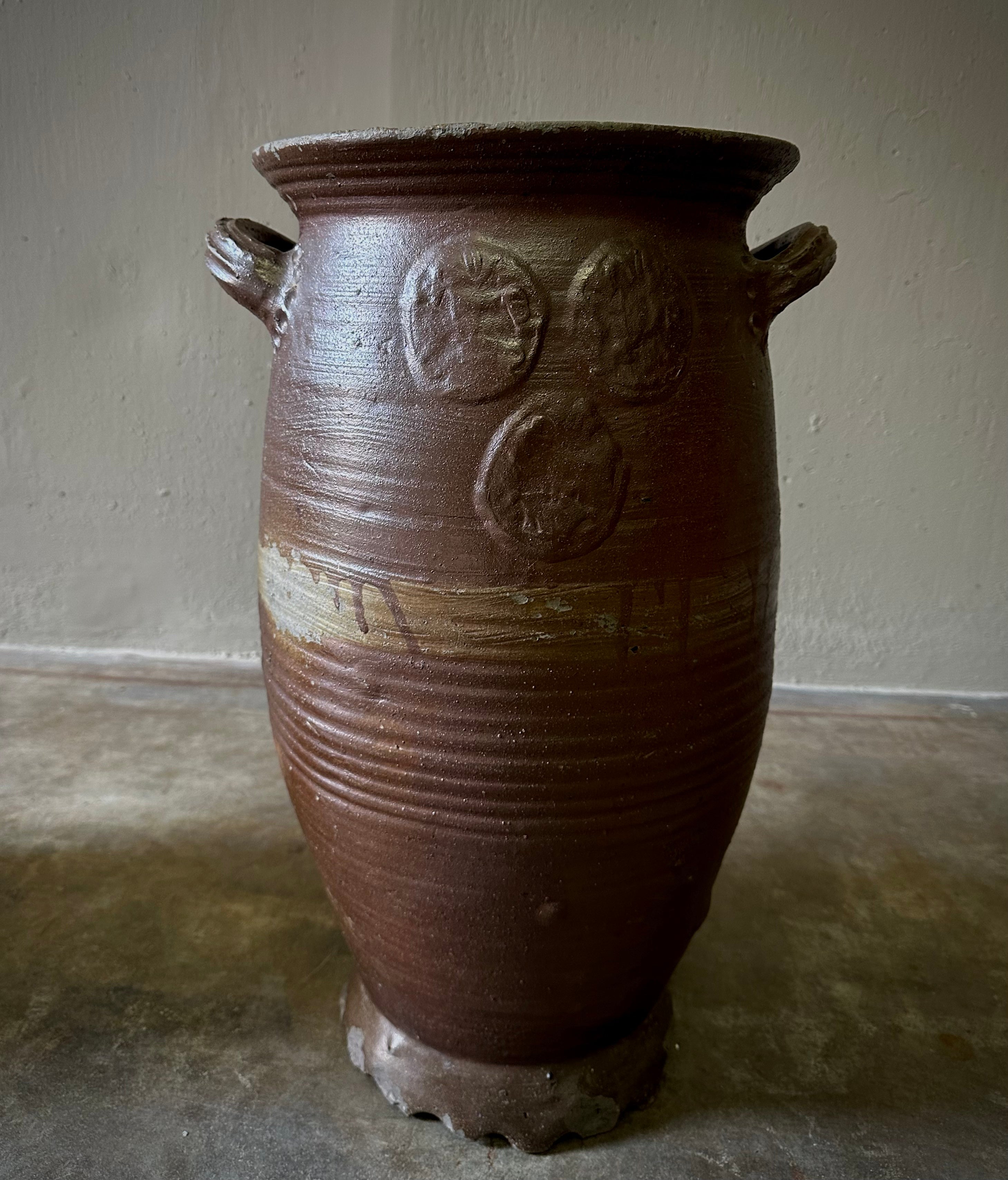 Pair of Large Stoneware Pots