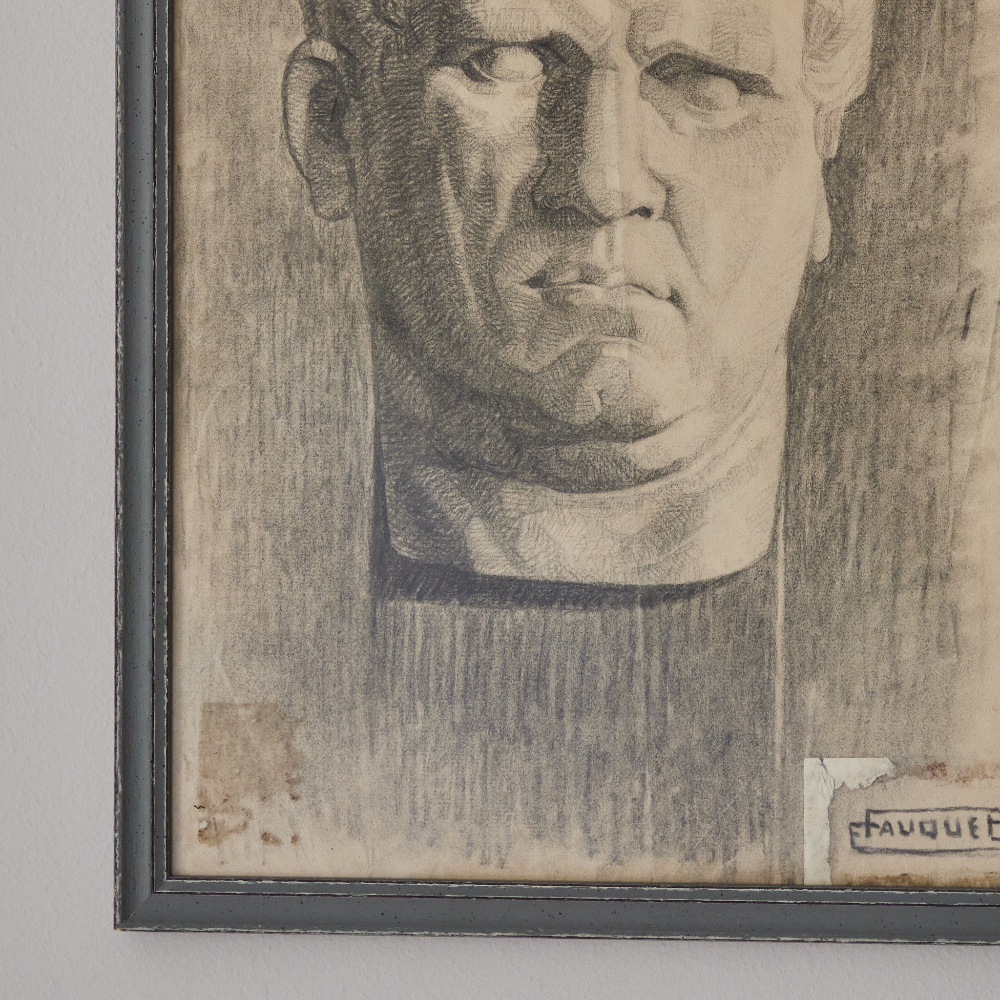 Framed Drawing of Bust