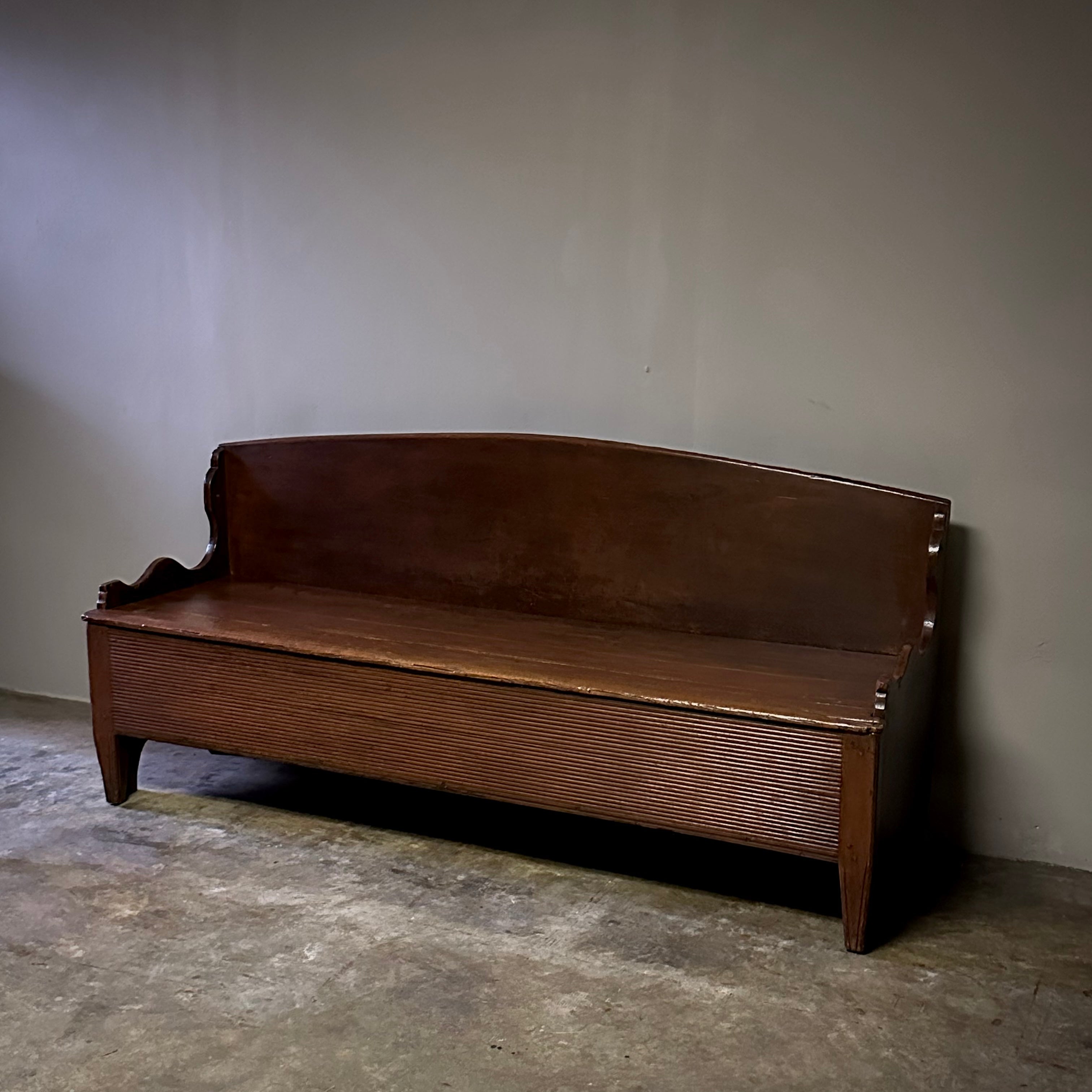 Rustic Swedish Hallway Bench