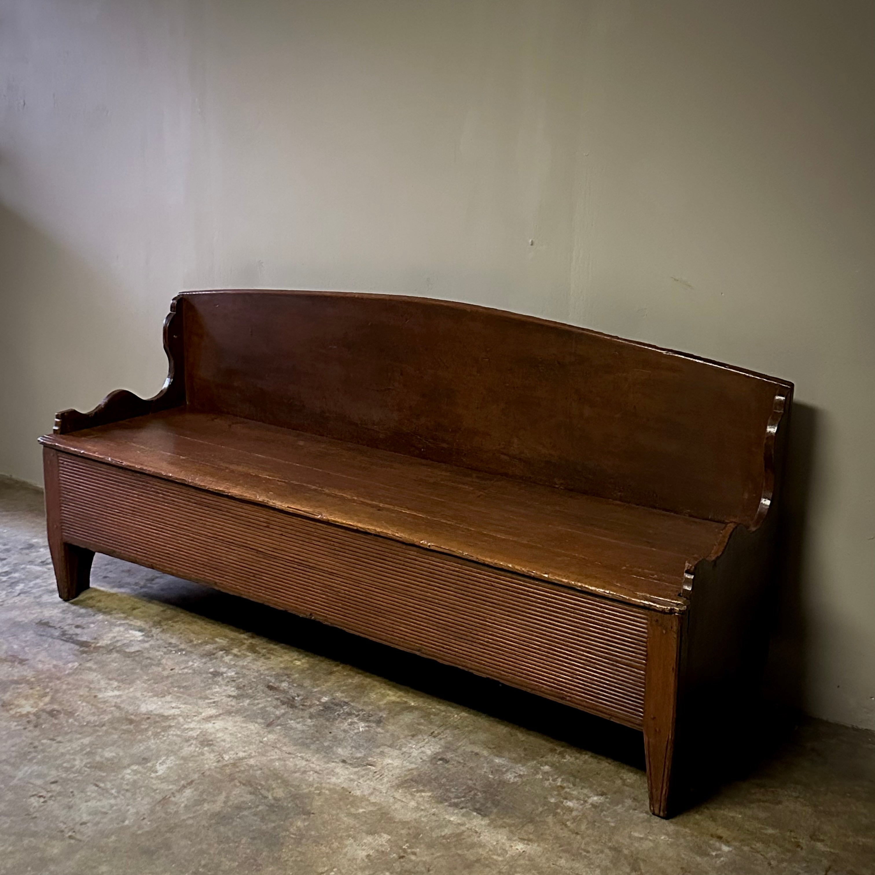 Rustic Swedish Hallway Bench