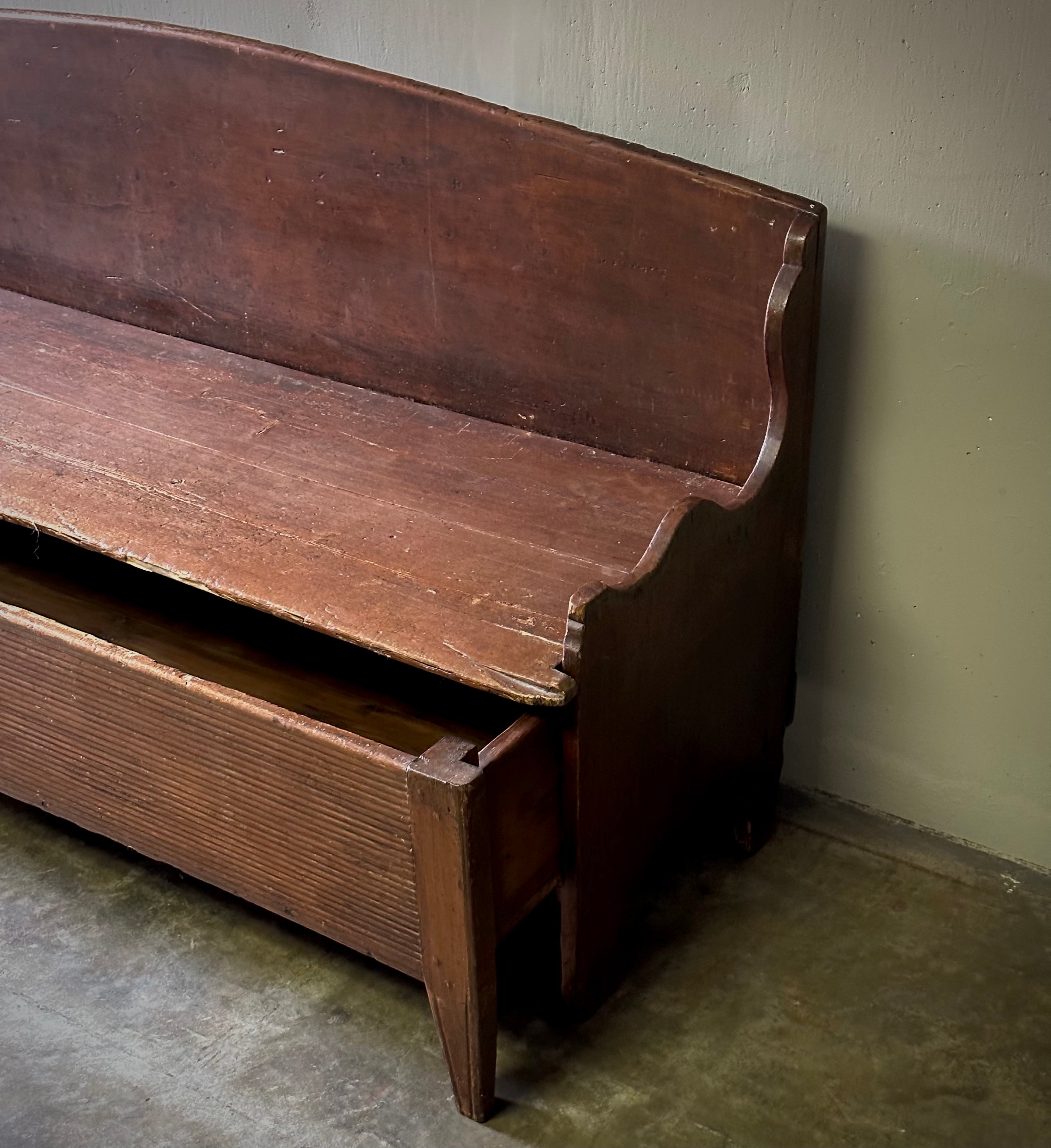 Rustic Swedish Hallway Bench